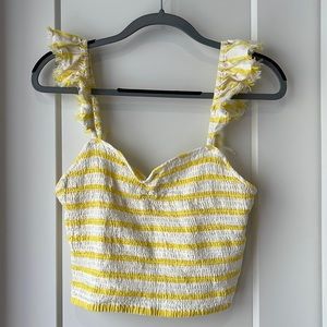 Free People Smocked Crop Top